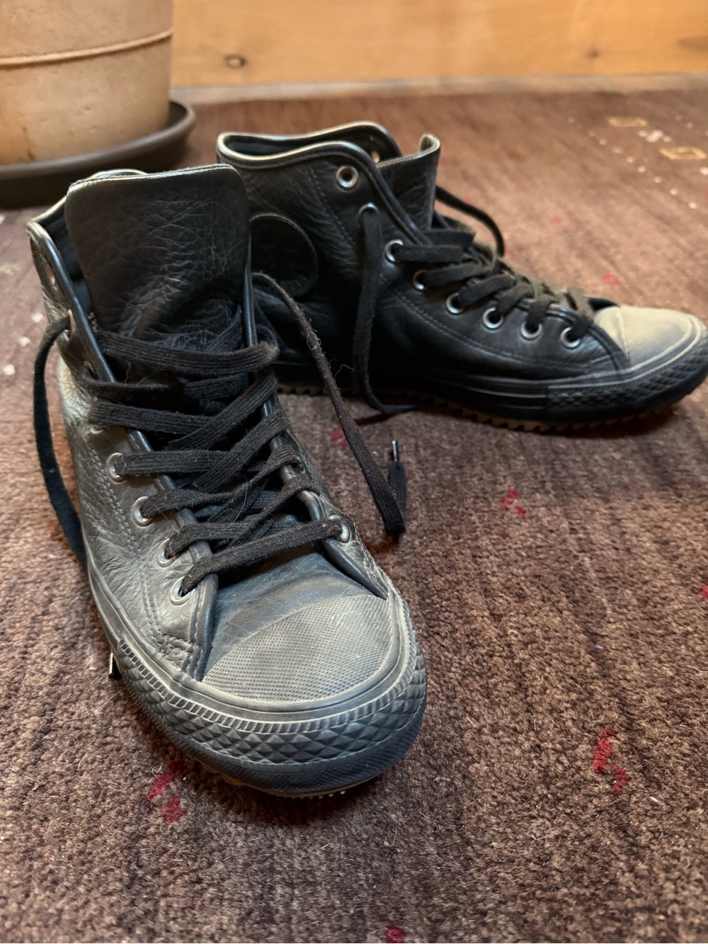 Vintage Leather Converse High-Top Sneakers